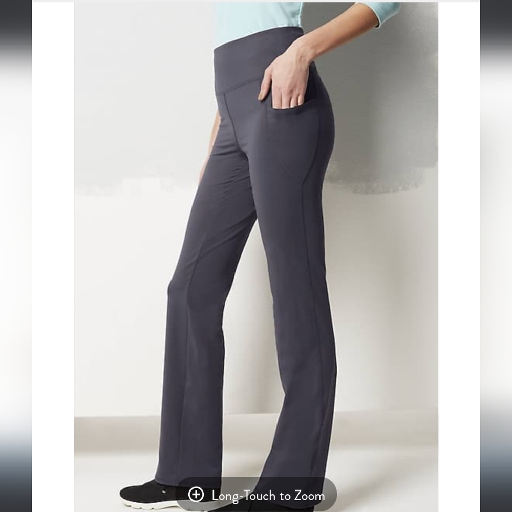 J Jill Fit Performance High-Rise Boot-Cut Pants slate blue XLT